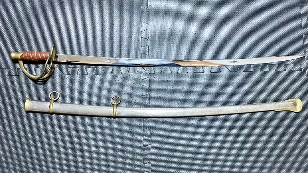 【模造刀】南北戦争　南軍騎兵　将校用サーベル アメリカ軍騎兵刀 南北戦争期 真鍮製刀身 模造刀 西洋剣 | 張安堂 本店